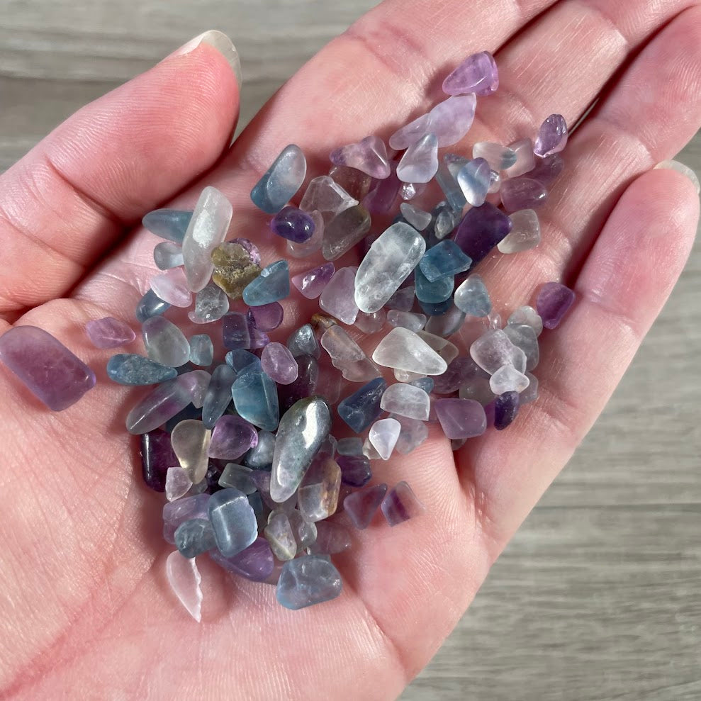 Fluorite chip supply for spell jars wholesale