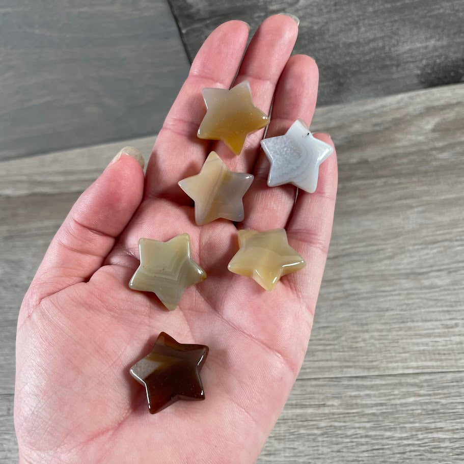Agate giftable crystal stars for holiday retail