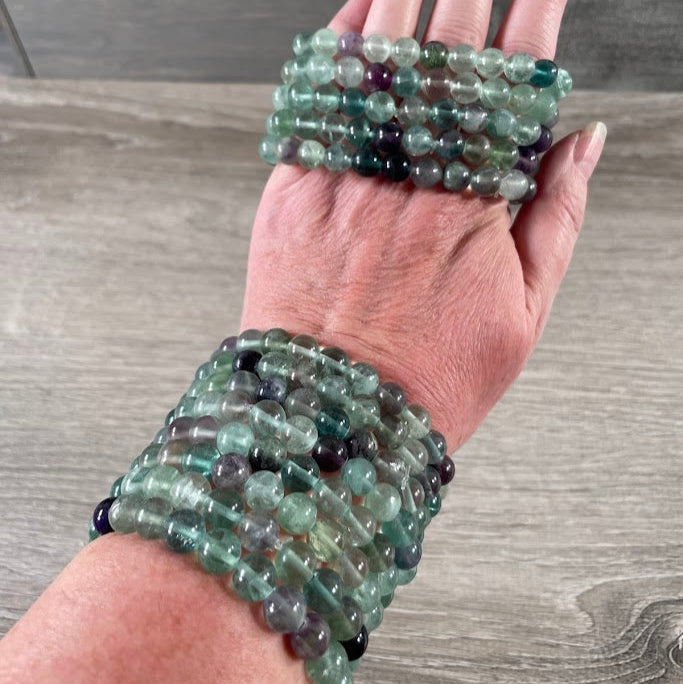 Fluorite bracelet 8mm bulk