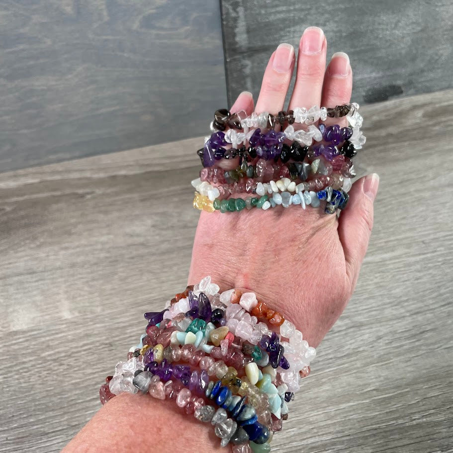 assorted crystal chip bracelets jewelry