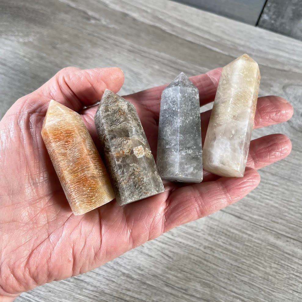 Gemstone Obelisk 1-2 oz | Small Crystal Tower, Grids & Decor