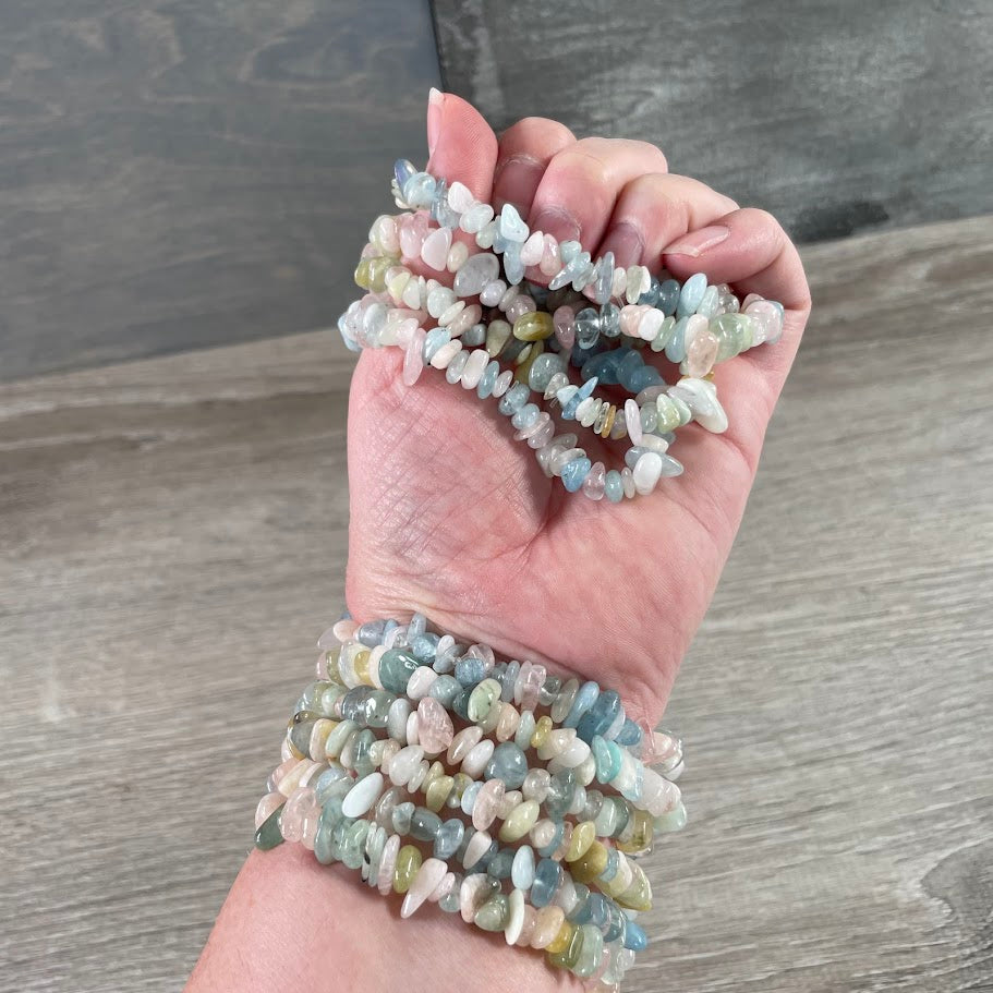Gemstone Chip Bracelets – Premium Stones Crystal Jewelry