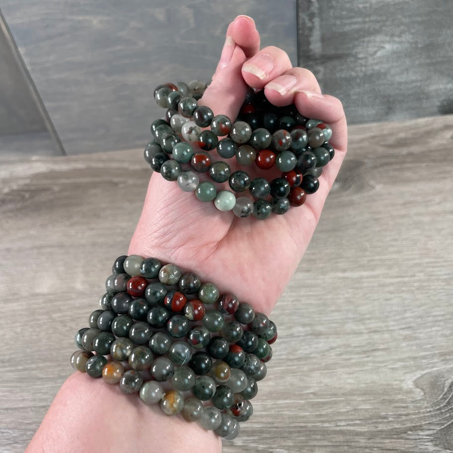 African Bloodstone crystal bracelets bulk