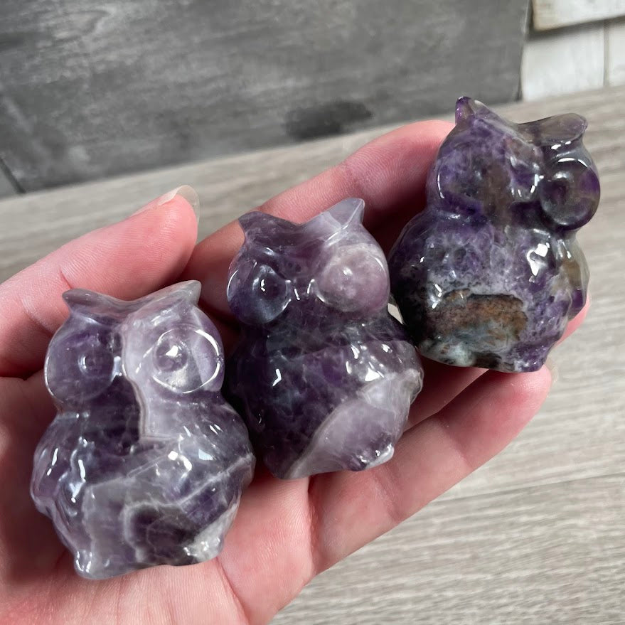 Amethyst wholesale crystal owl statue for metaphysical shops