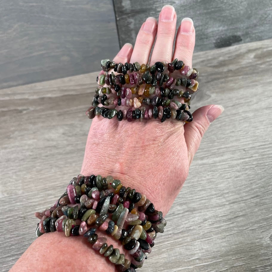 Gemstone Chip Bracelets – Premium Stones Crystal Jewelry