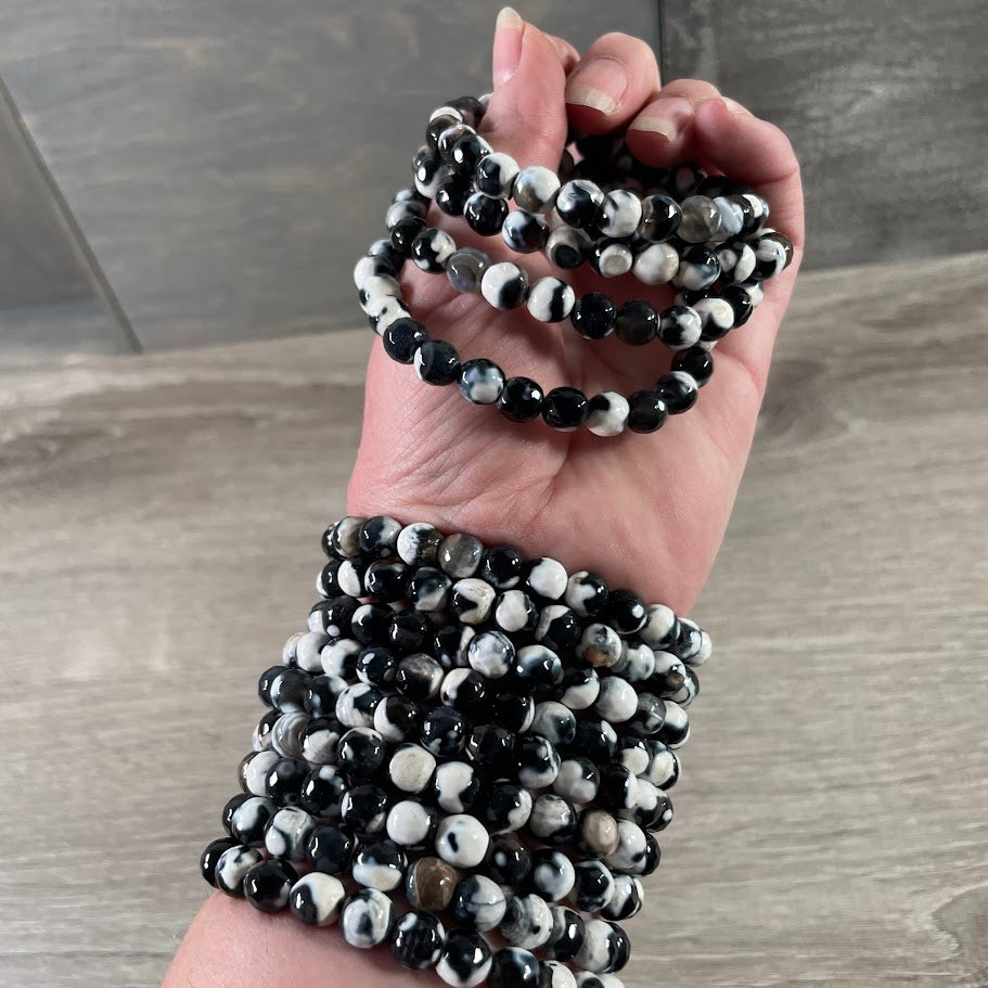 Polyhedral Gemstone Bracelet 8mm – Assorted Crystals for Retail and Gift Shops