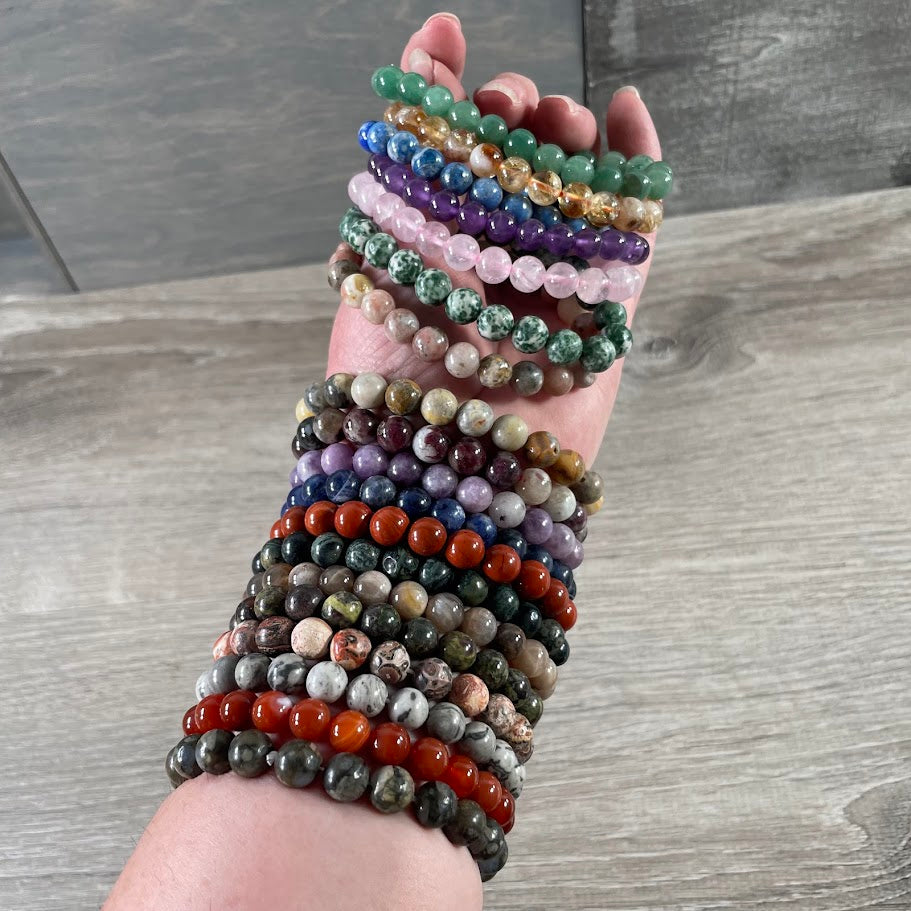 stretch cord crystal bracelets wholesale assortment