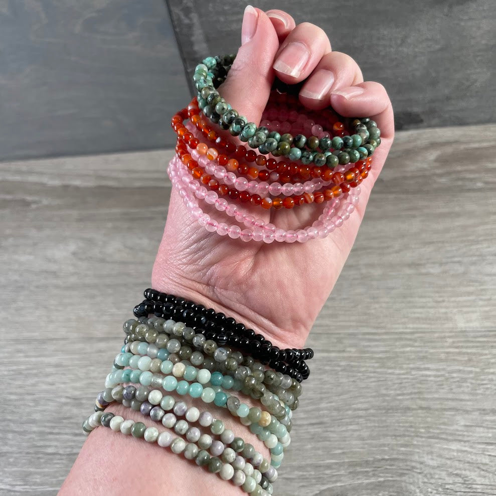 Crystal Wrapping Bracelet or Necklace on Stretchy String