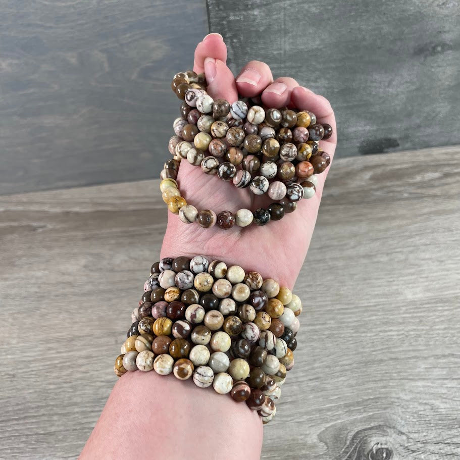 peanut jasper beaded bracelets 8mm