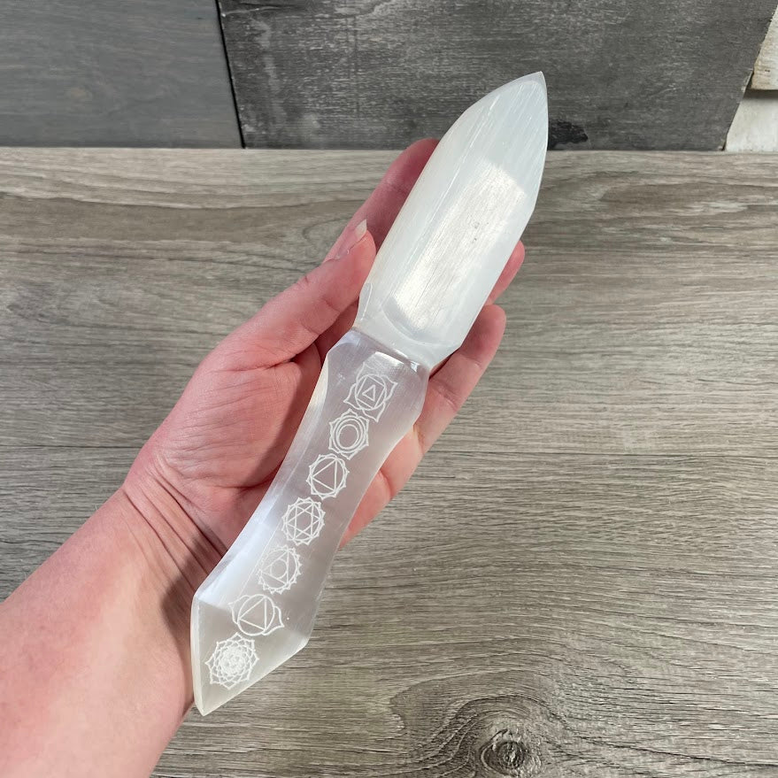 Selenite Polished Wands and Athame Blades – Assorted Styles Metaphysical Shops