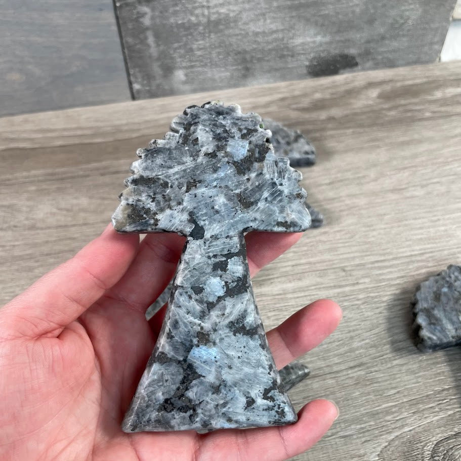 Larvikite crystal flat tree wholesale gift store supply