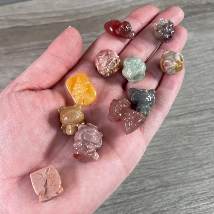 Mini Assorted Crystal Token Figurines – Bulk Gift Shop Supplies