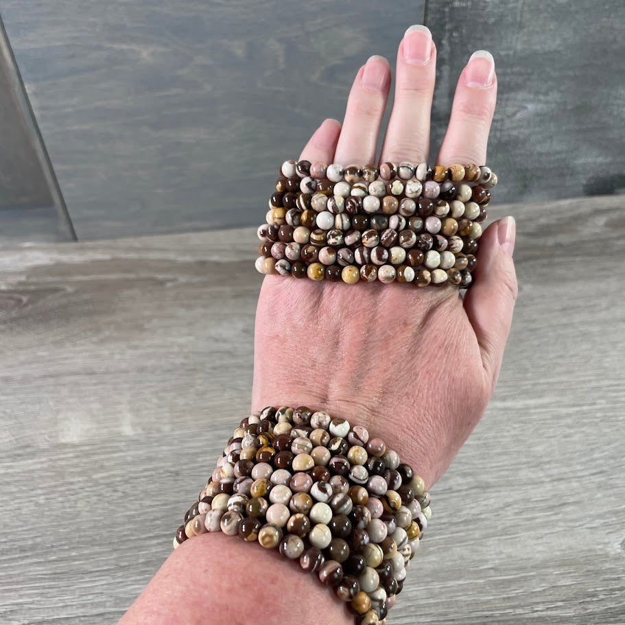 Peanut jasper rock shop supply bracelets