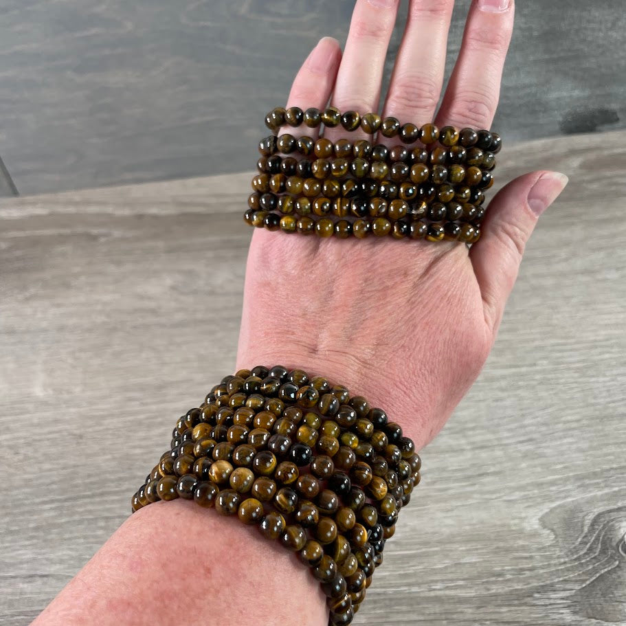 tiger eye 6mm bulk stacking bracelets
