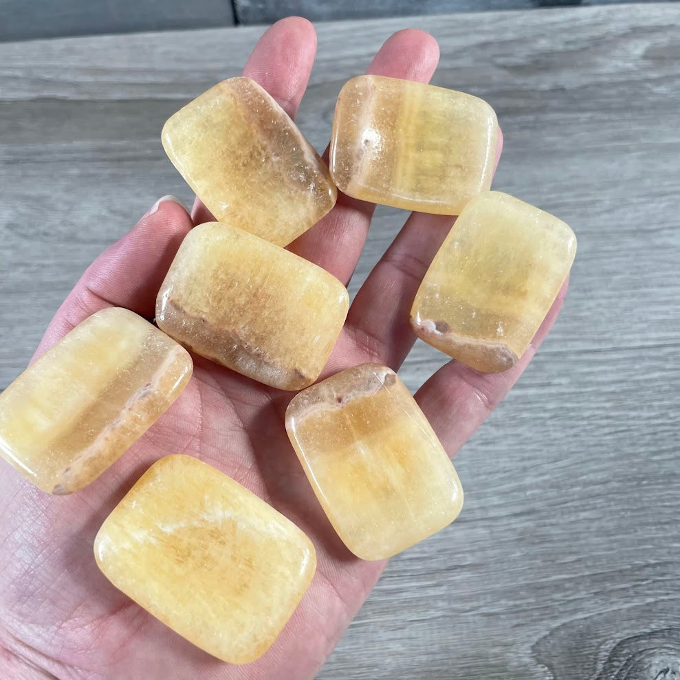 Gemstone Rectangle Worry Stones – Calming Crystals