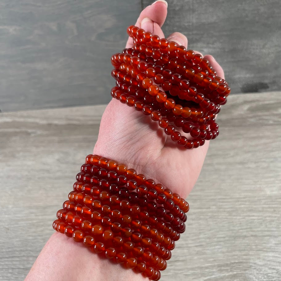 Carnelian crystal healing beaded bracelet wholesale lot