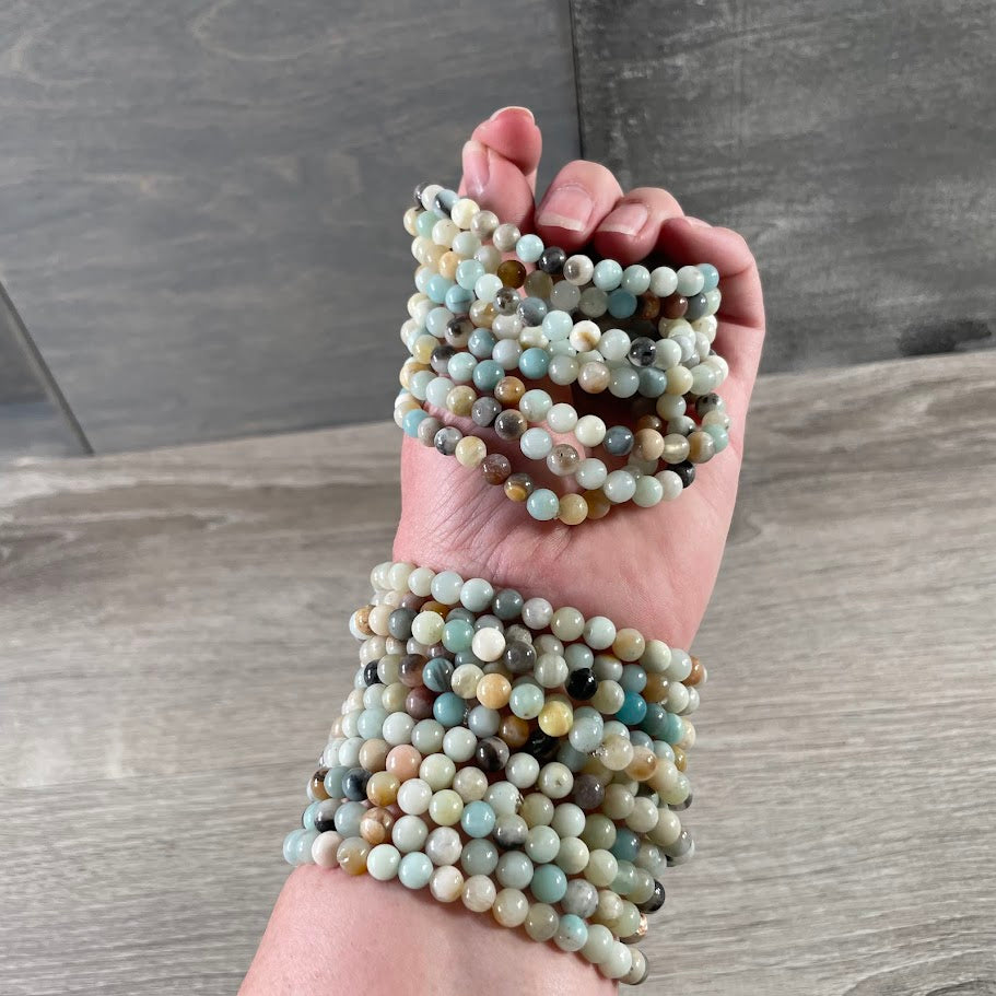 Amazonite natural crystal bracelet