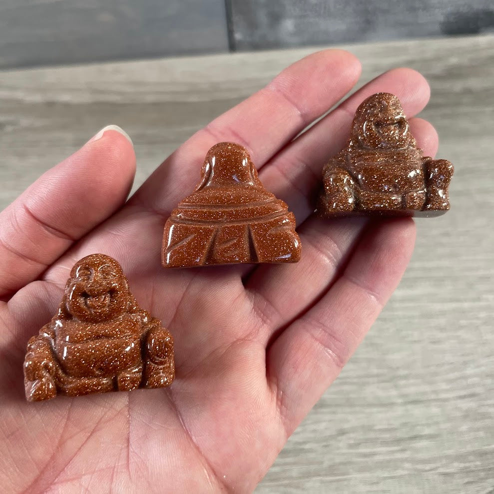 Gemstone Happy Buddha Figurines for Crystal Shops