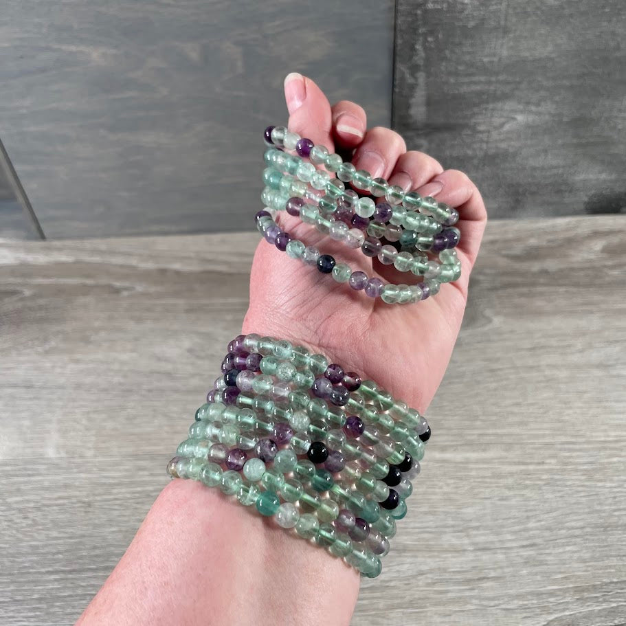 fluorite elastic gemstone bracelet jewelry for resale