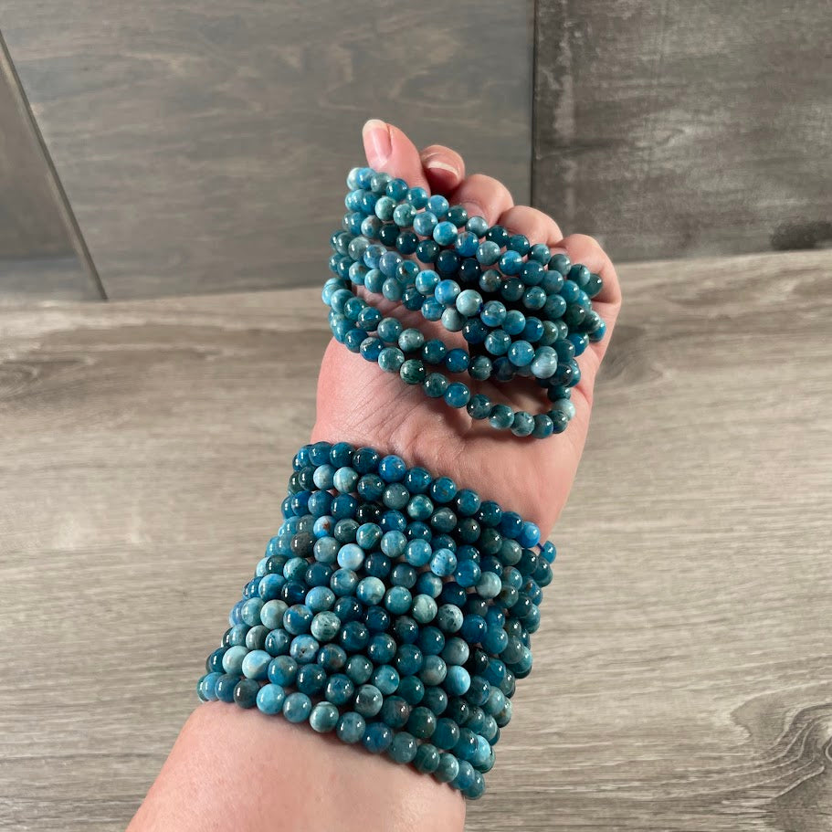 Apatite crystal healing beaded bracelet wholesale lot