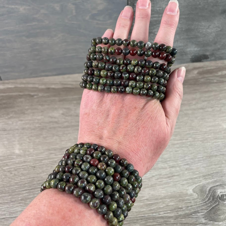 Dragon bloodstone stacking bracelets for gift shops
