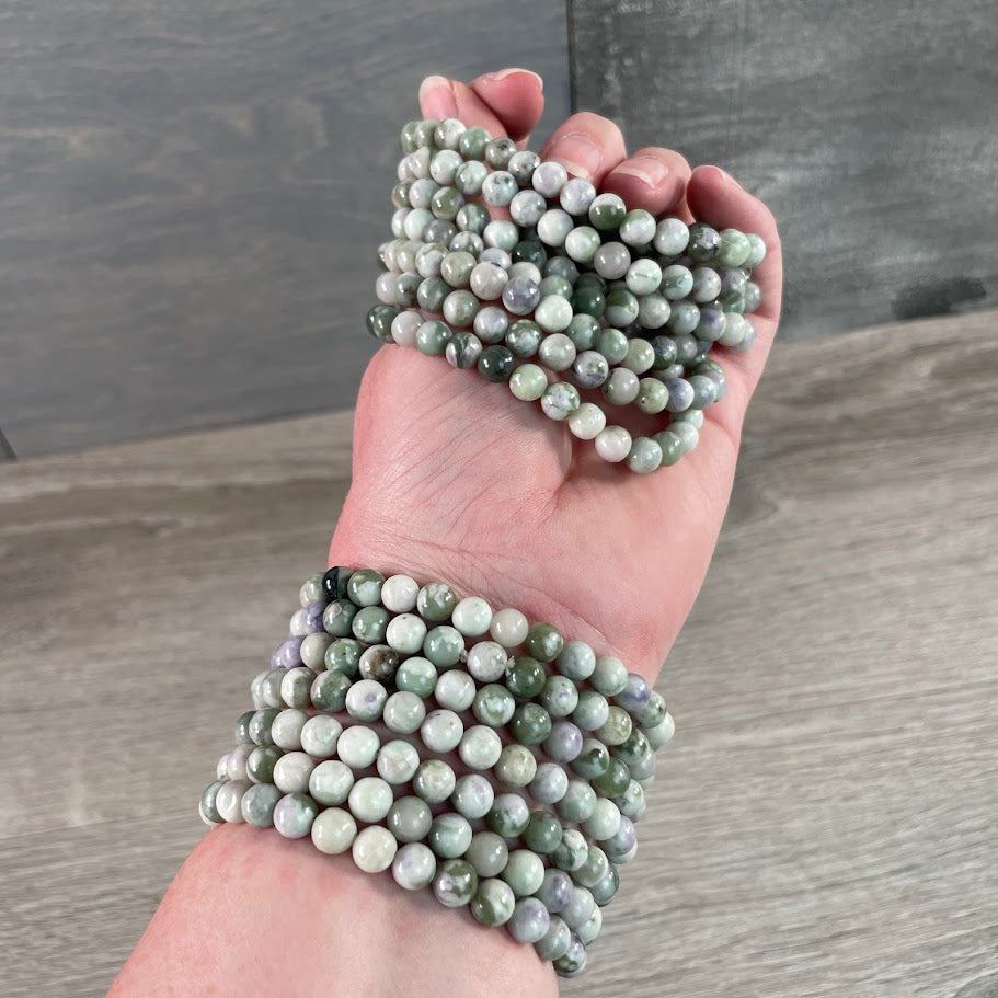 Peace jade 6mm bracelets for yoga studios