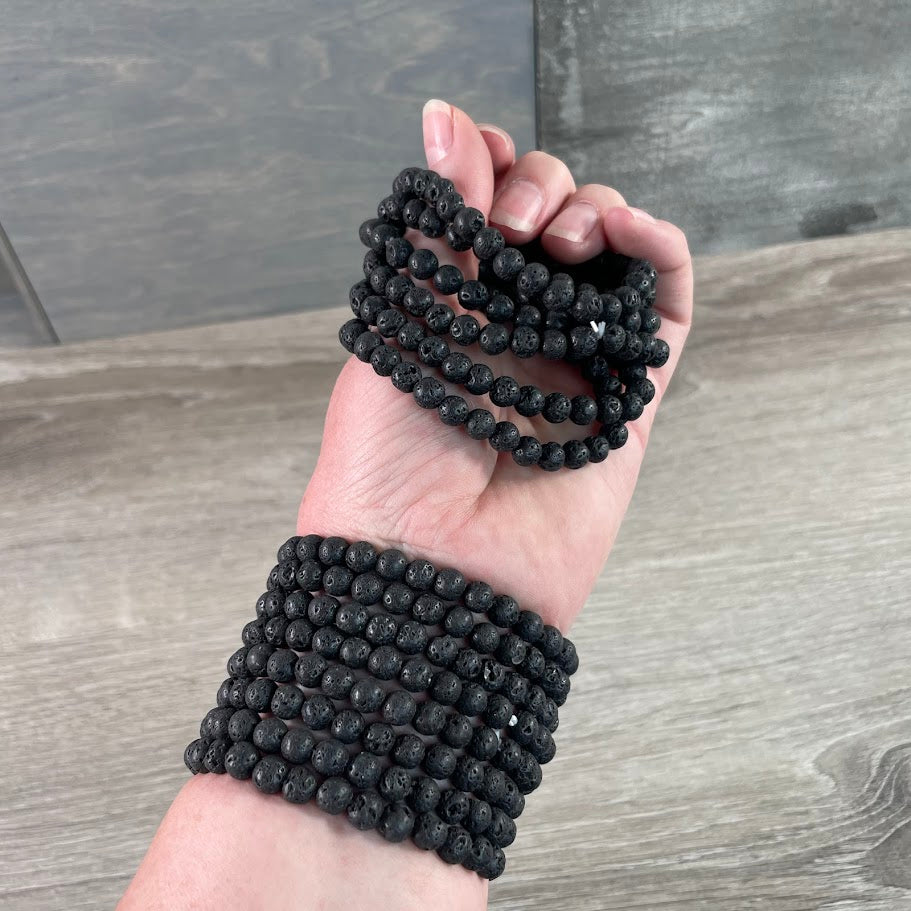 Lava stone beaded bracelet for apothecary stores