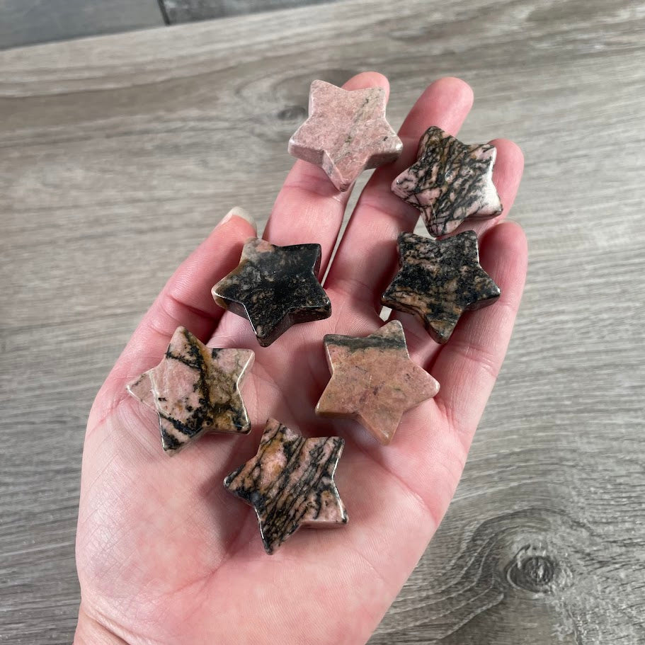 Wholesale Crystal Pocket Stars –  Carved Gemstone Stars