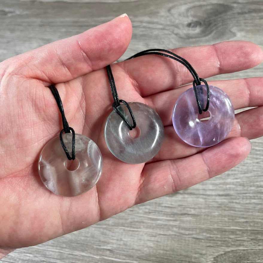 Donut Pi Stone 30mm Gemstone Pendant – Strung or Plain
