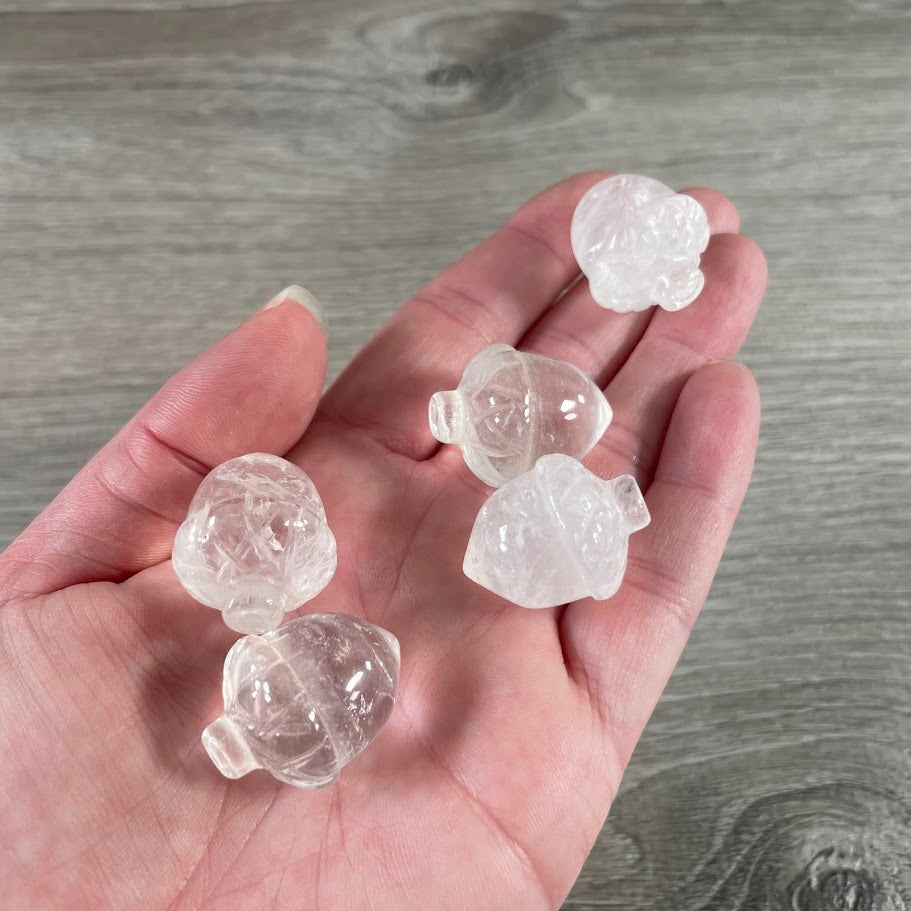 Gemstone Acorn Figurine for Spring or Autumn Decor