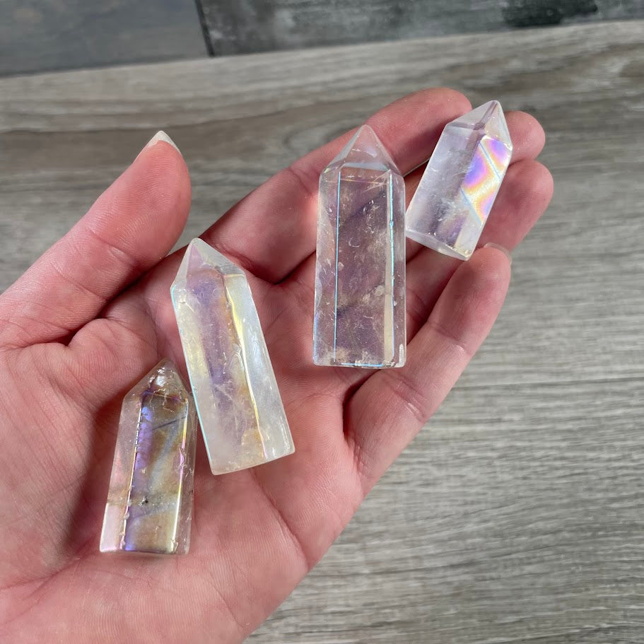 Angel aura mini gemstone obelisk spiritual decor