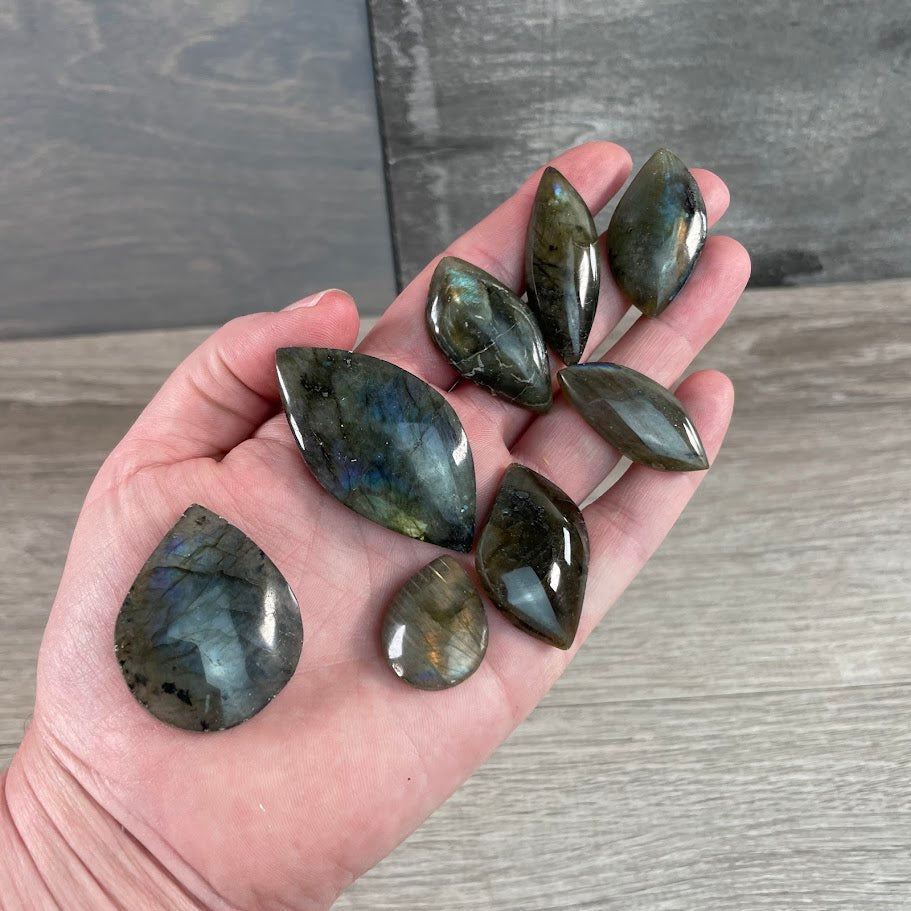 Blue flash labradorite cabochon stones for jewelry crafts