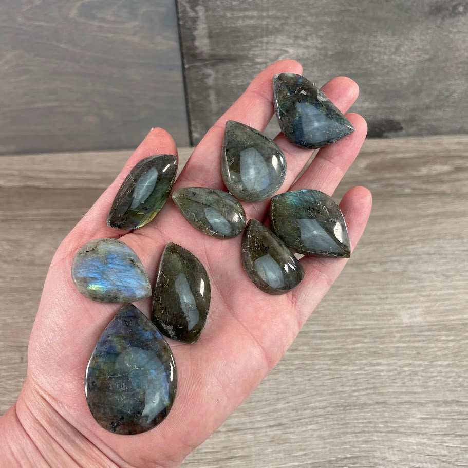 Assorted labradorite cabochons bulk for crystal shops