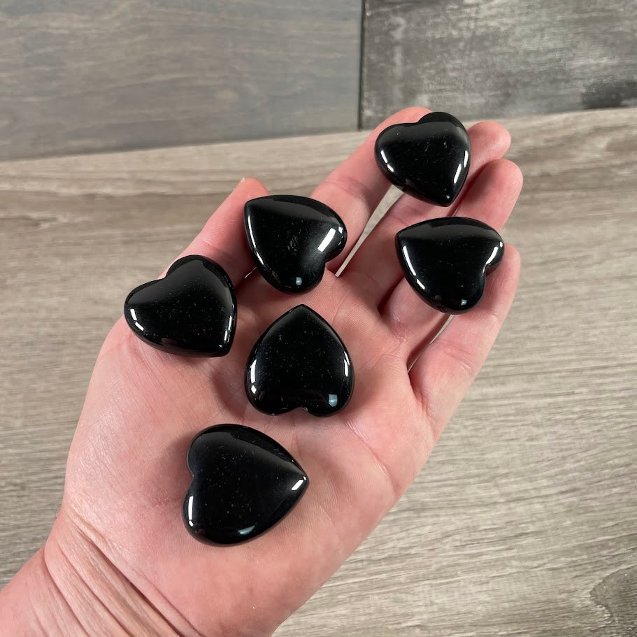 Obsidian heart crystal for spiritual gift stores