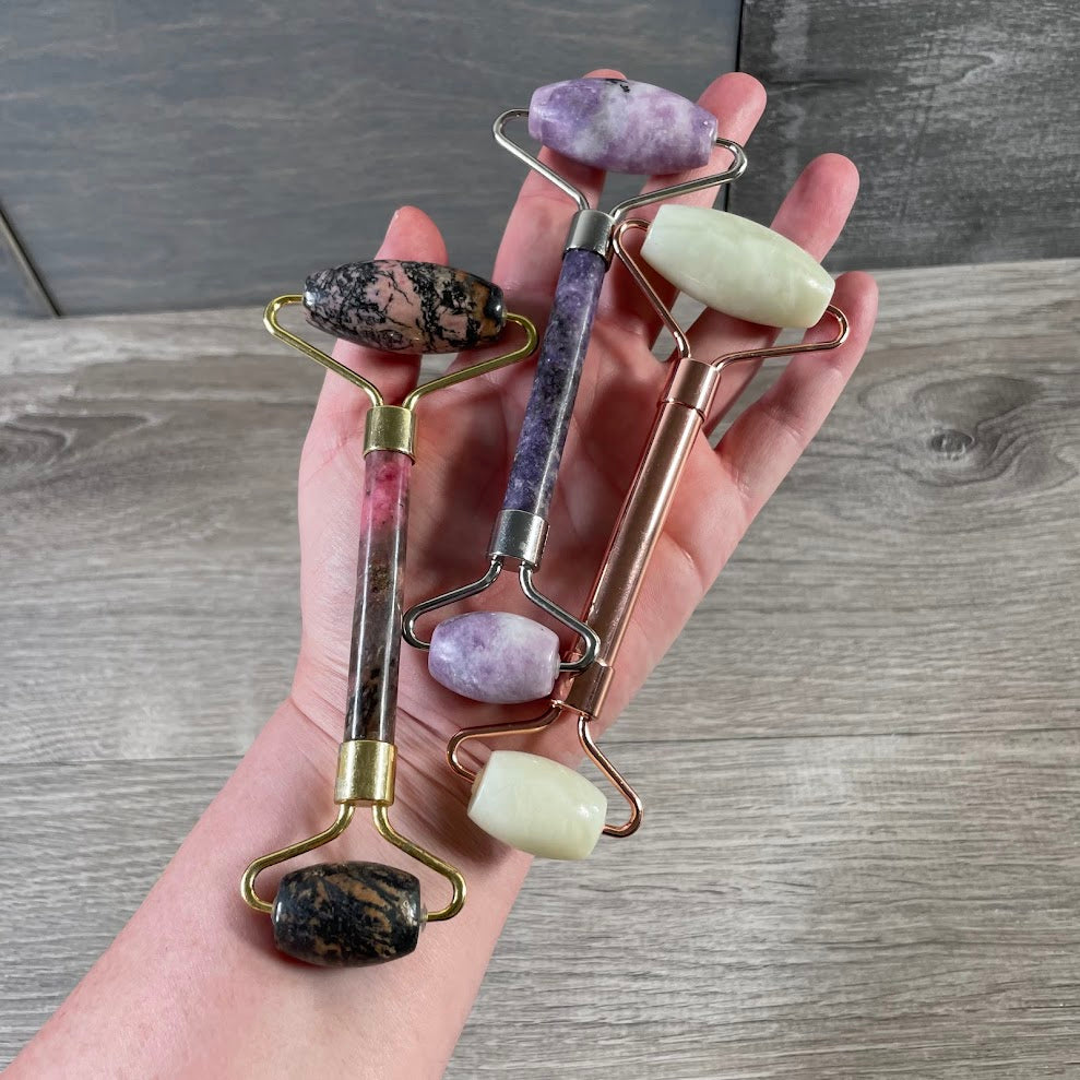Gemstone Facial Rollers for Spa and Skincare - Wholesale