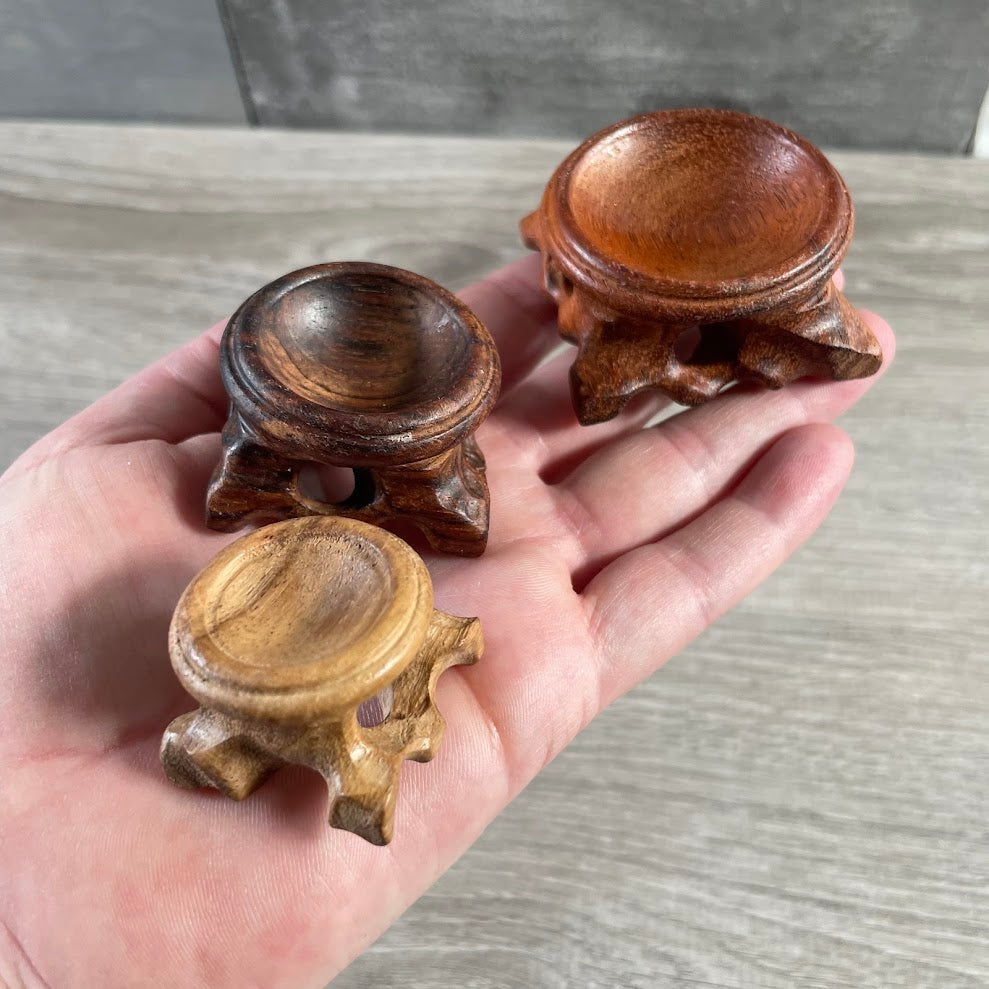 Wood Sphere Stands for Crystal Balls and Gemstone Displays | Wholesale Crystal Accessories
