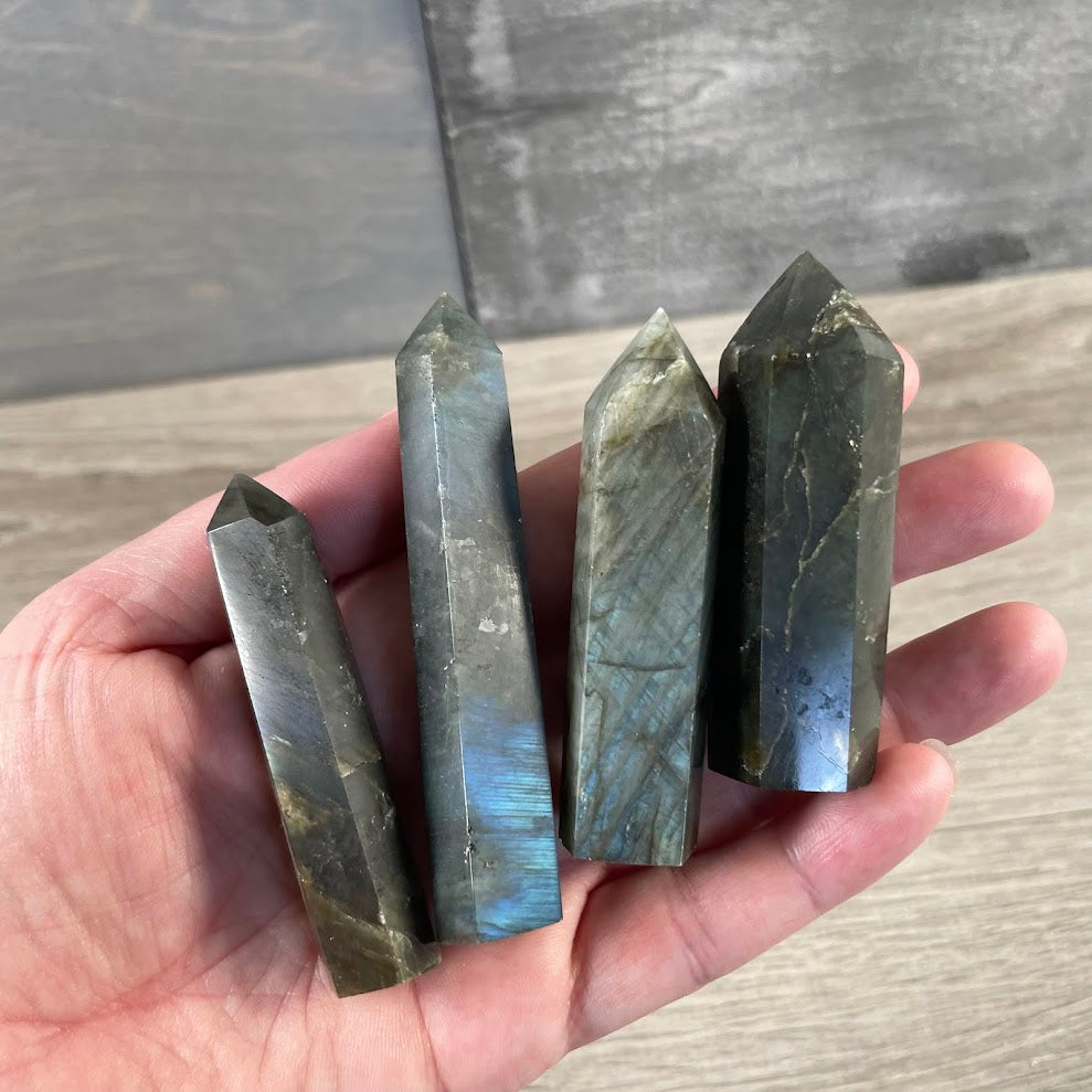 labradorite energy crystal tower for spiritual use
