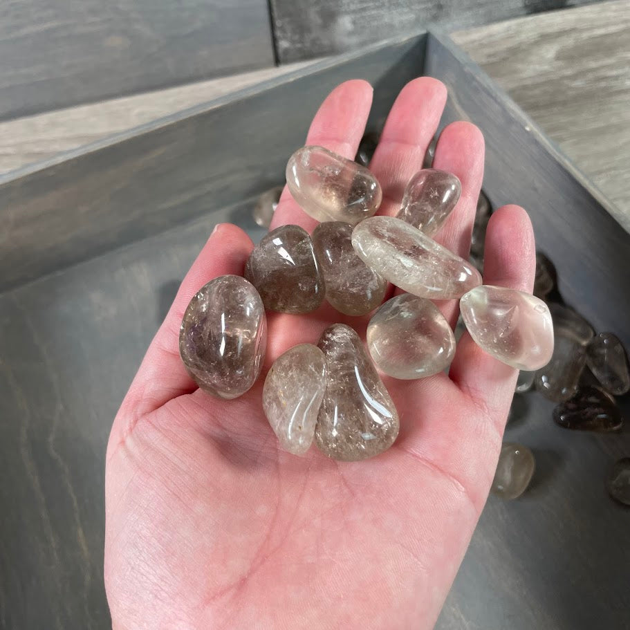 smoky quartz tumbled crystal lot for gift stores