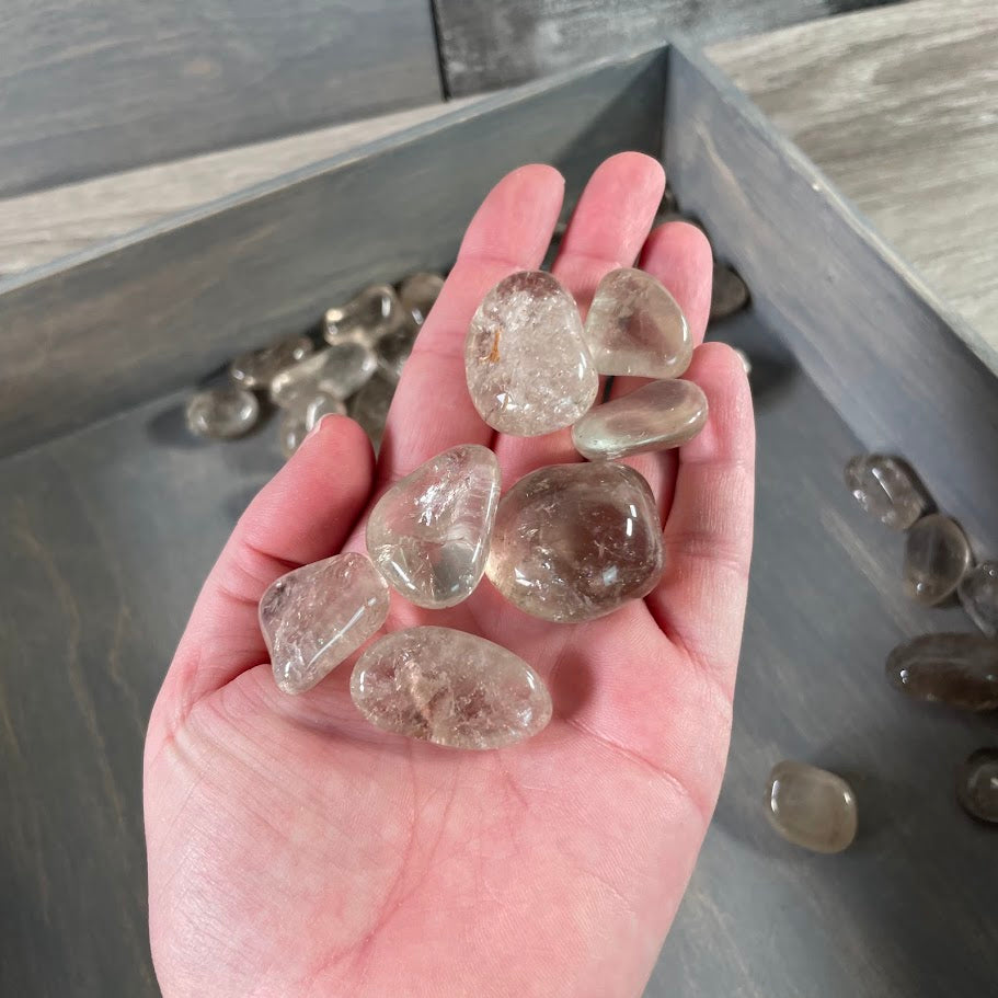 smoky quartz tumbled stones 1 lb bag for retailers
