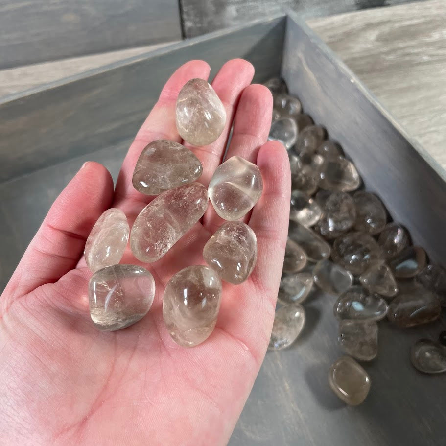 smoky quartz polished crystal mix pound lot