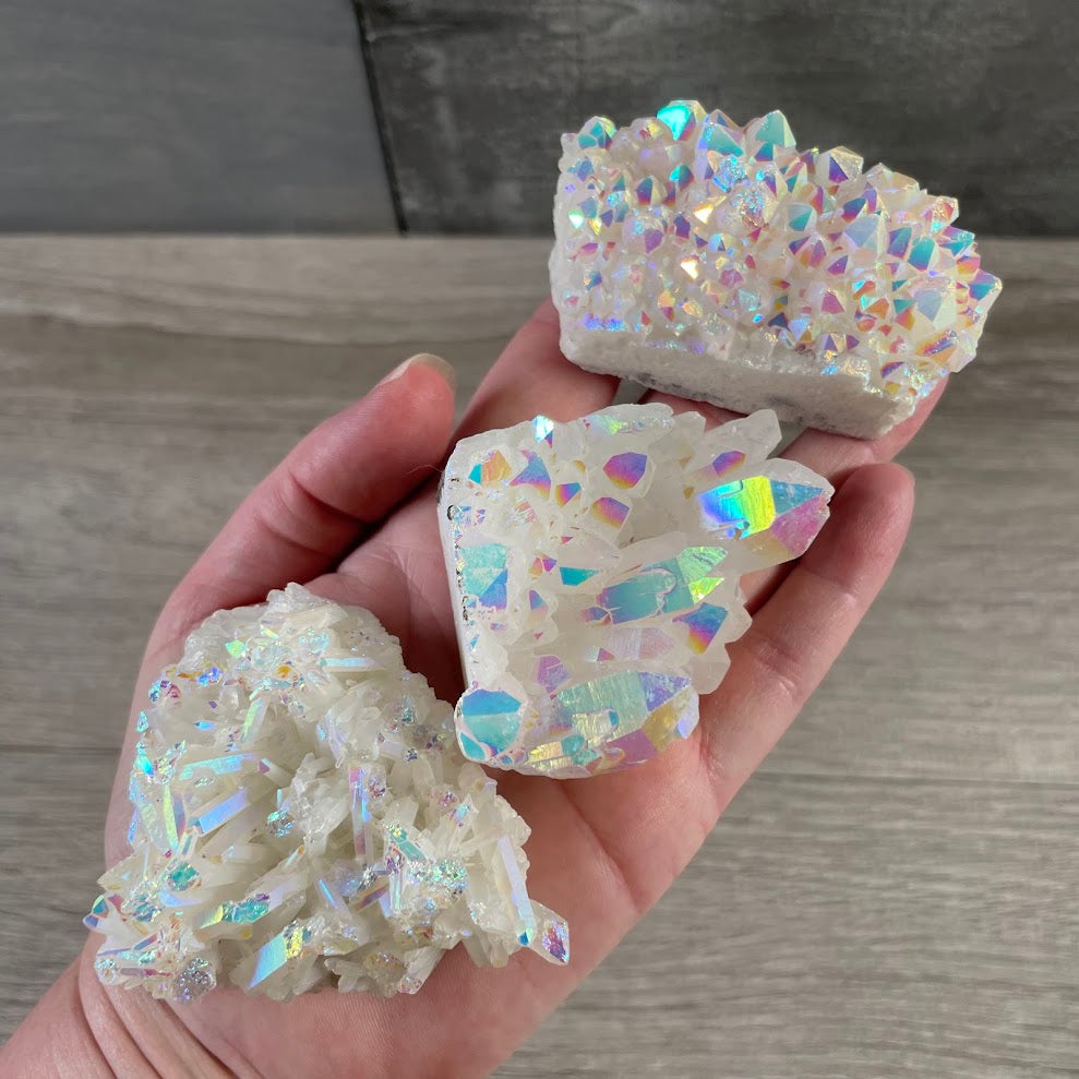 Wholesale Angel Aura Quartz crystal cluster gemstone specimen