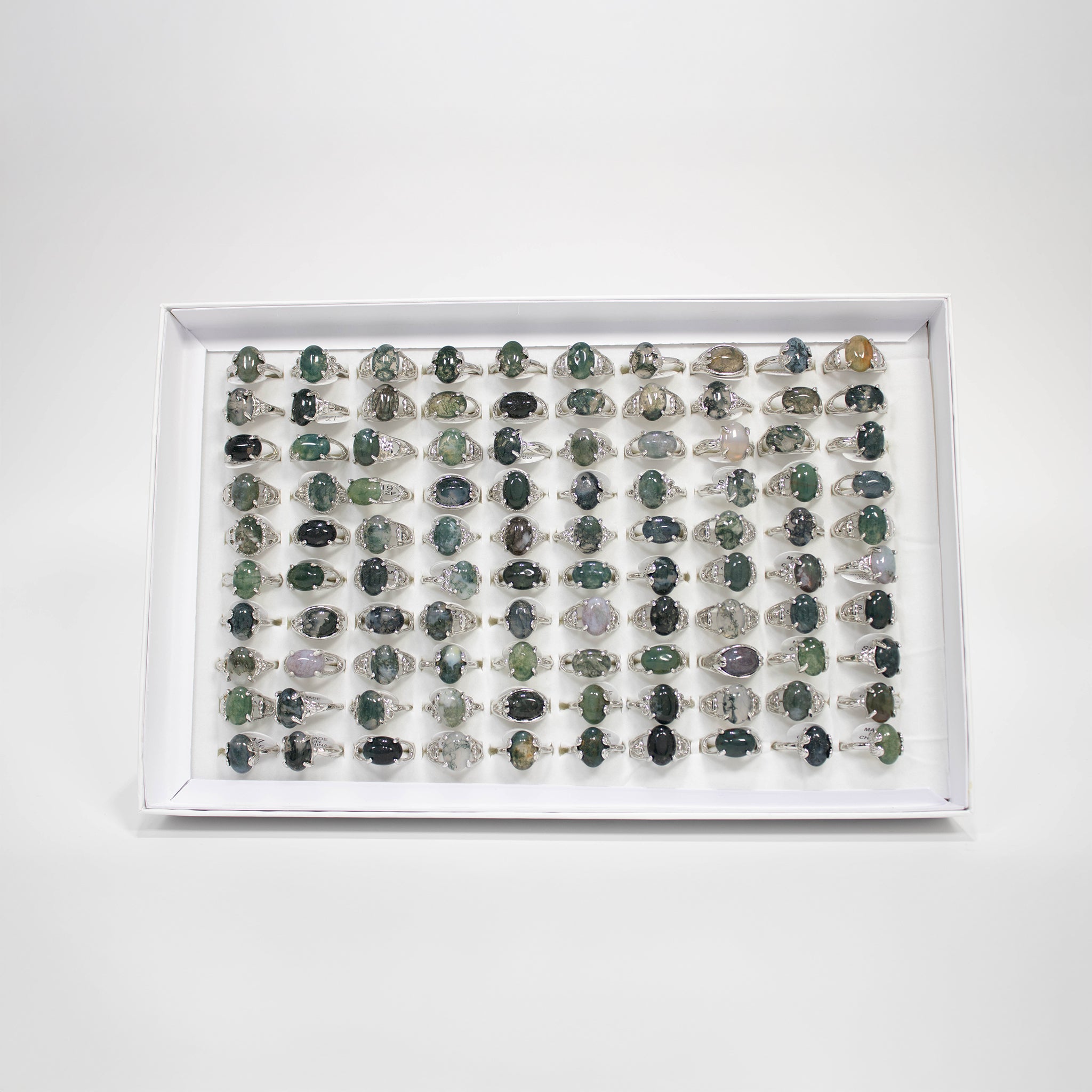 Gemstone Rings Assortment – 100 or 50 Mixed Stone Rings