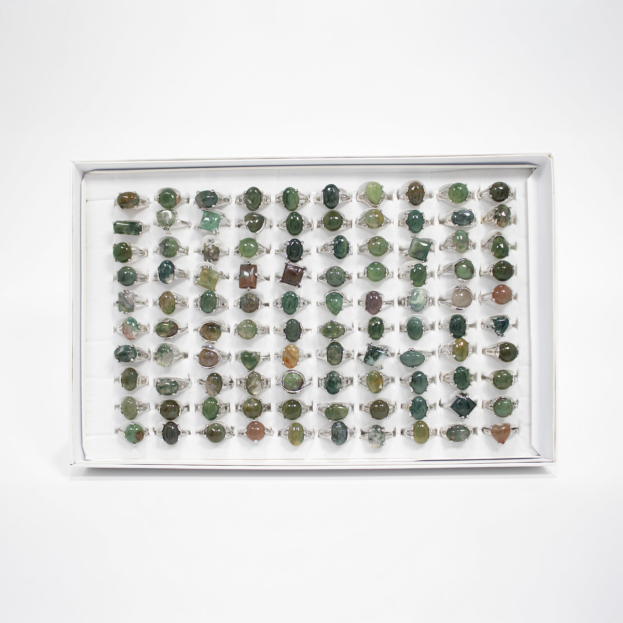 Gemstone Rings Assortment – 100 or 50 Mixed Stone Rings