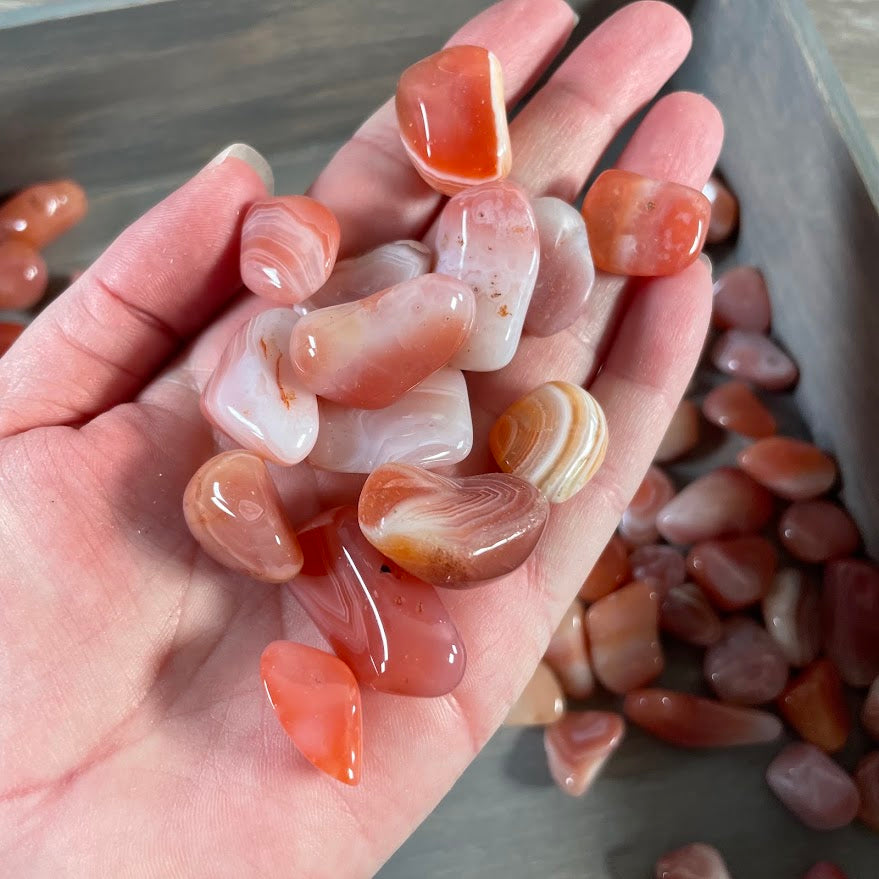 Wholesale carnelian tumbled stones for metaphysical stores