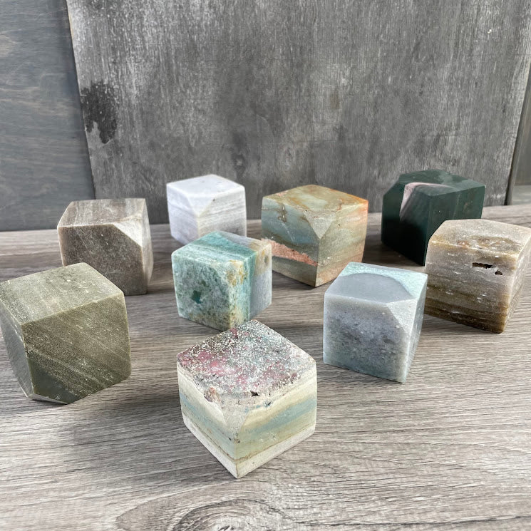 Wholesale Ocean Jasper cube for crystal retailers