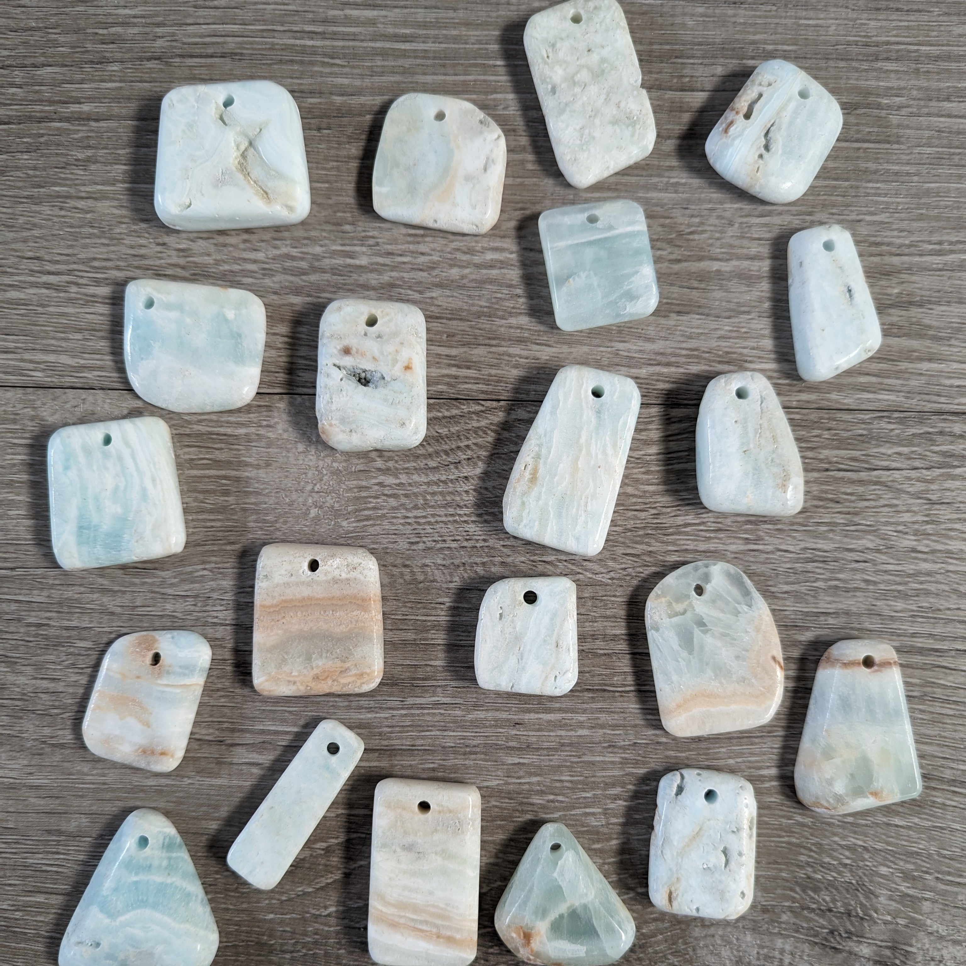 blue aragonite boho style beads for gift shops