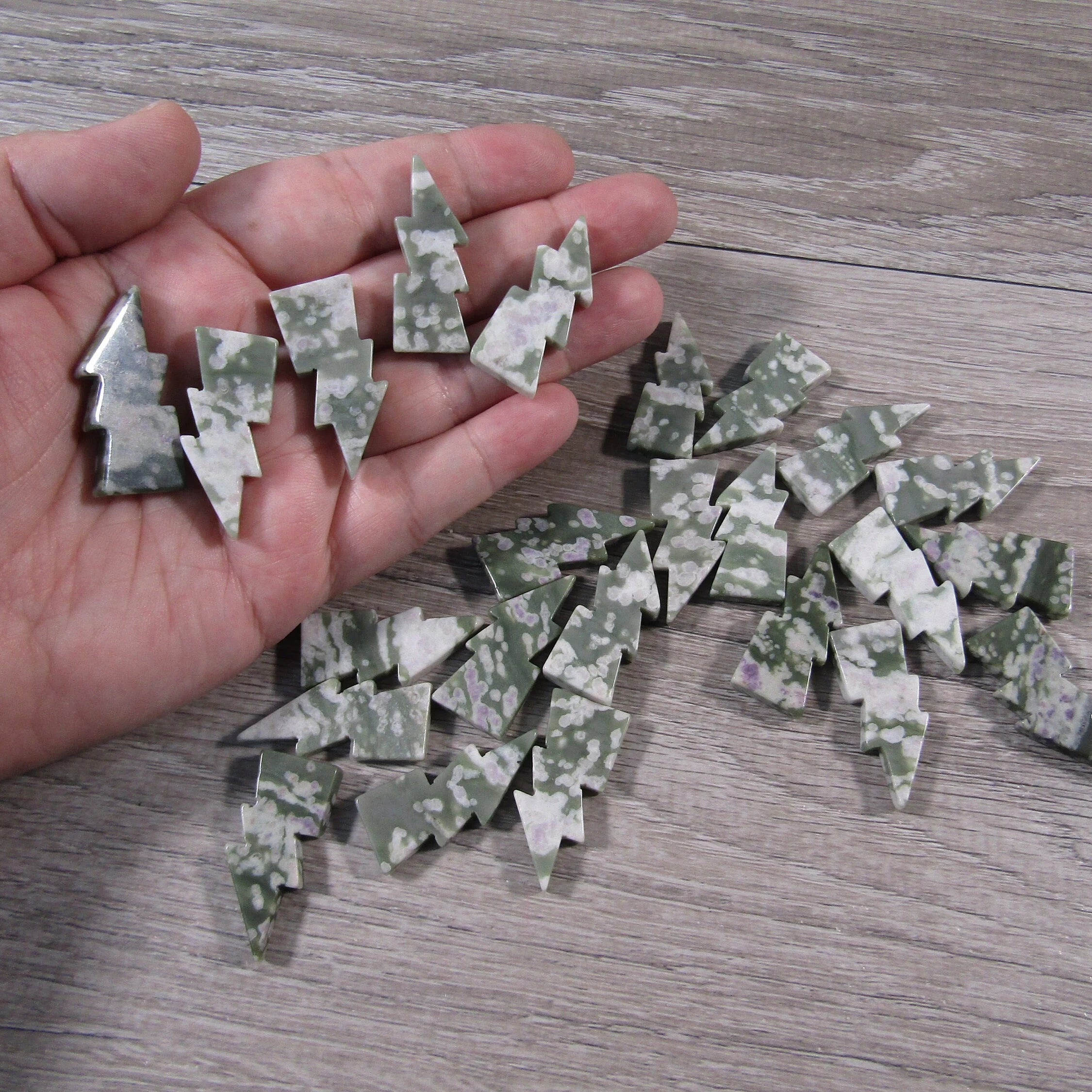 Gemstone Lightning Bolt Carvings – Crystal Energy Symbols