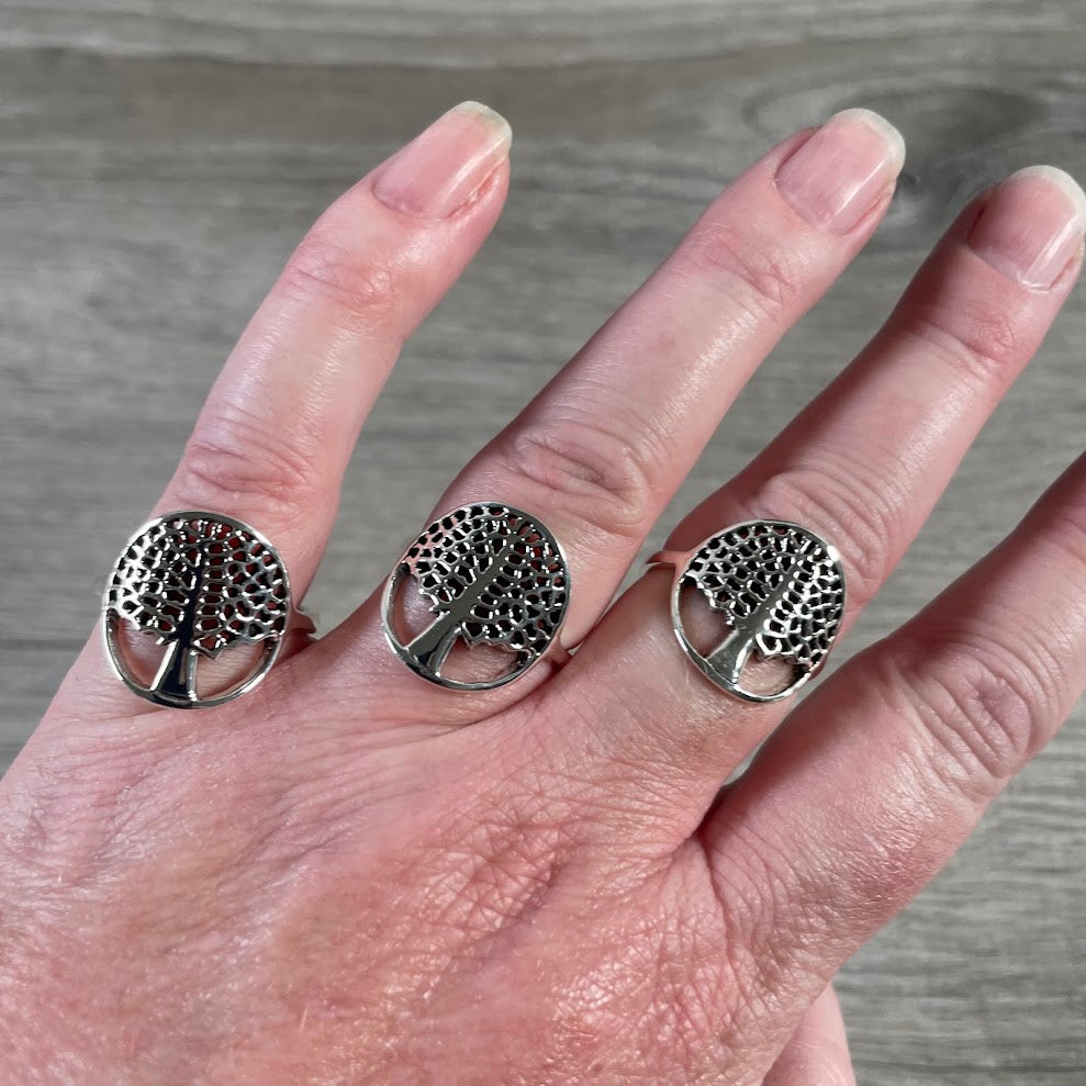 Sterling Silver Tree of Life Ring For Gift Shops