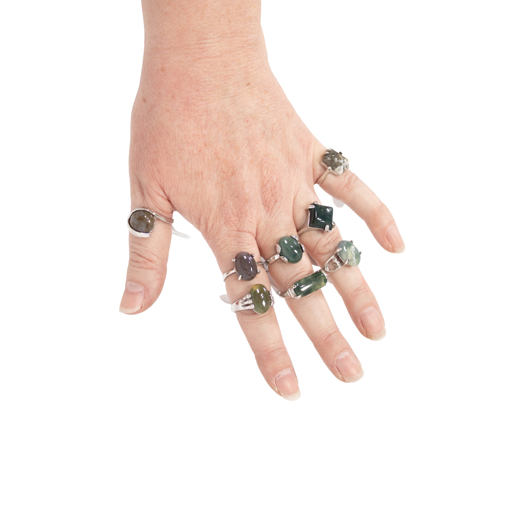 Gemstone Rings Assortment – 100 or 50 Mixed Stone Rings