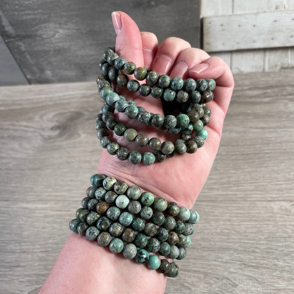 Wholesale african turquoise layering bracelets for gift shops and yoga studios for bulk buyers